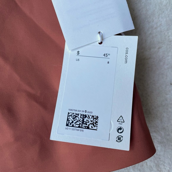 COS, Open-Back Bikini Top, Brown, Size 8 - Picture 7 of 8